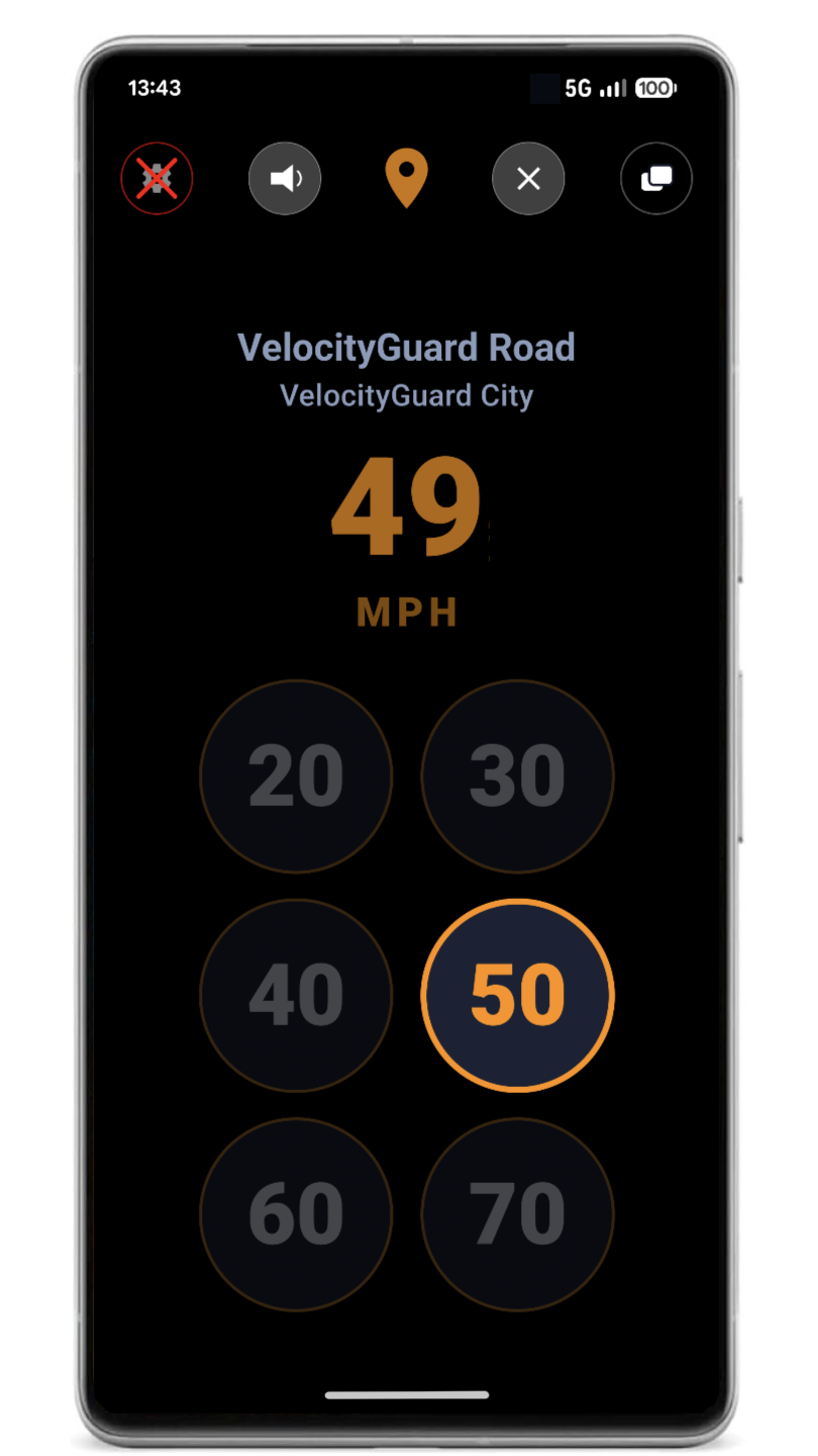 VelocityGuard Nighttime Display Colors